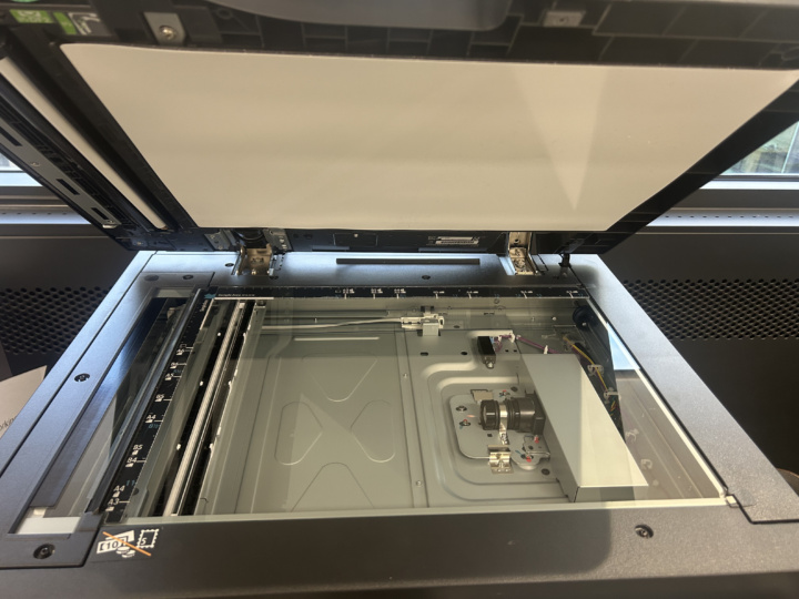 Colour Printer being cleaned