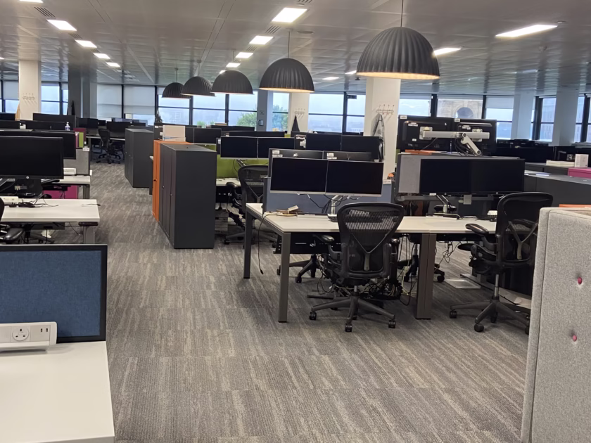 Open plan office environment
